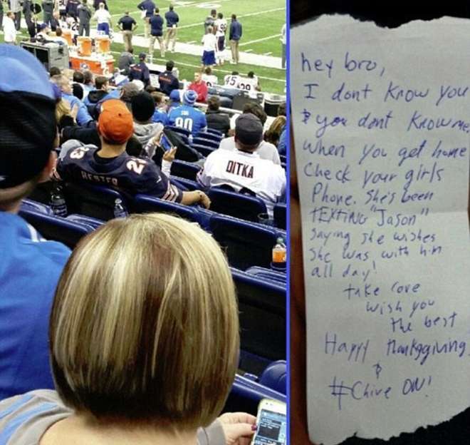 The note that will change a couple's life forever